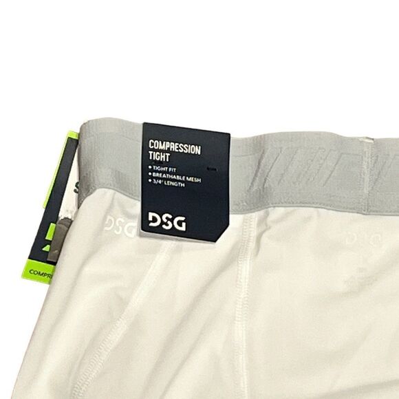 DSG Boys 3/4 Length Athletic Leggings, Size YXL (18), Pure White, NWT - Picture 3 of 6